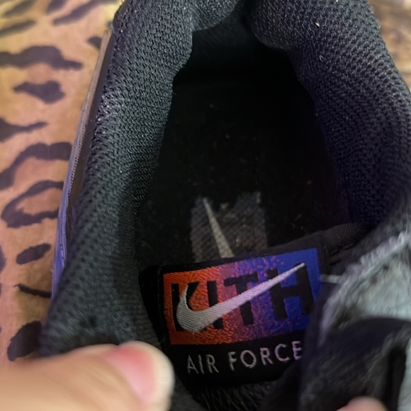 Kith Nike Air Force 1 Black and Blue Men's Shoes size: 5 - Picture 2 of 10